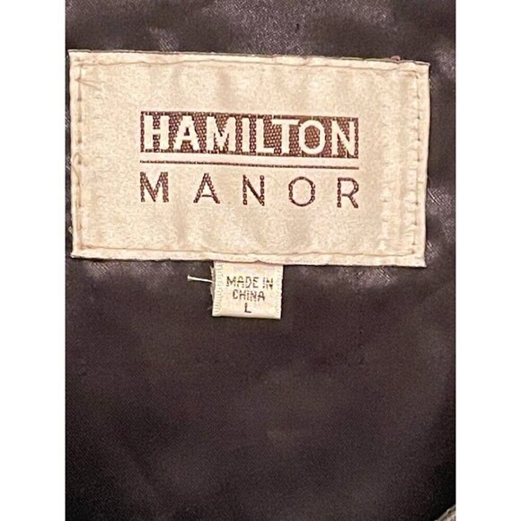 Hamilton Manor Quilted Leather Vest MEN'S SZ  L‎ ZIPPER FRONT - Picture 2 of 13